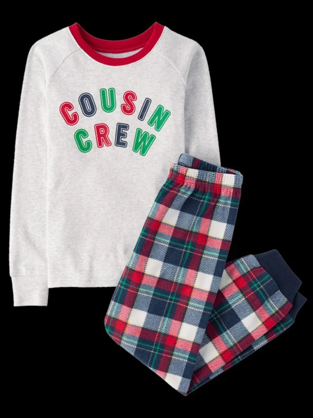 Kids Cousin Crew Snug Fit Cotton And Microfleece Pajamas - blue